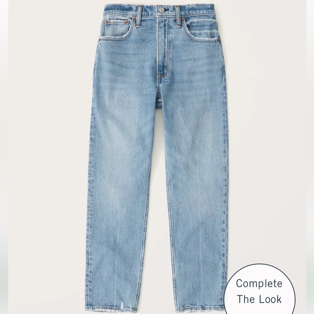 Abercrombie High Rise Mom Jean NWT